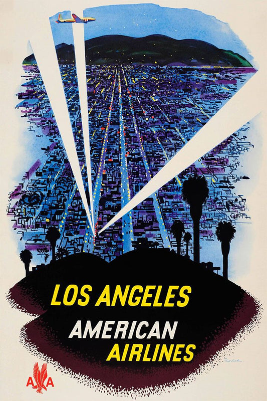 American Airlines California Los Angeles Vintage Travel Jigsaw Puzzle