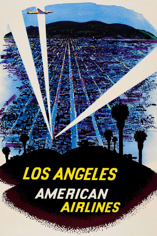 American Airlines Los Angeles Vintage Travel Jigsaw Puzzle