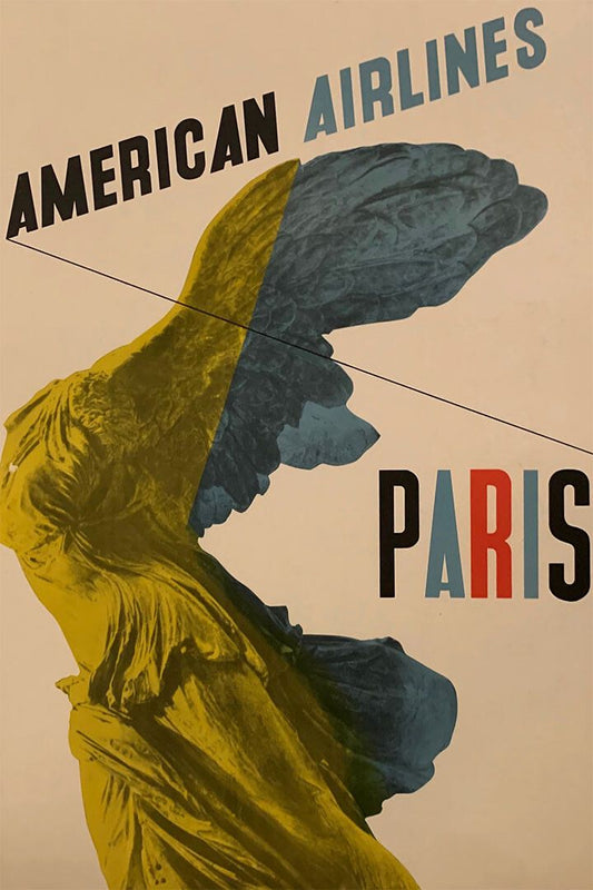 American Airlines Paris Vintage Travel Jigsaw Puzzle