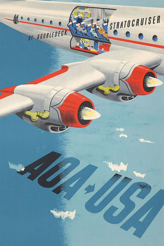 American Airlines Vintage Travel Print Painting Wall Home Decor Jigsaw Puzzle