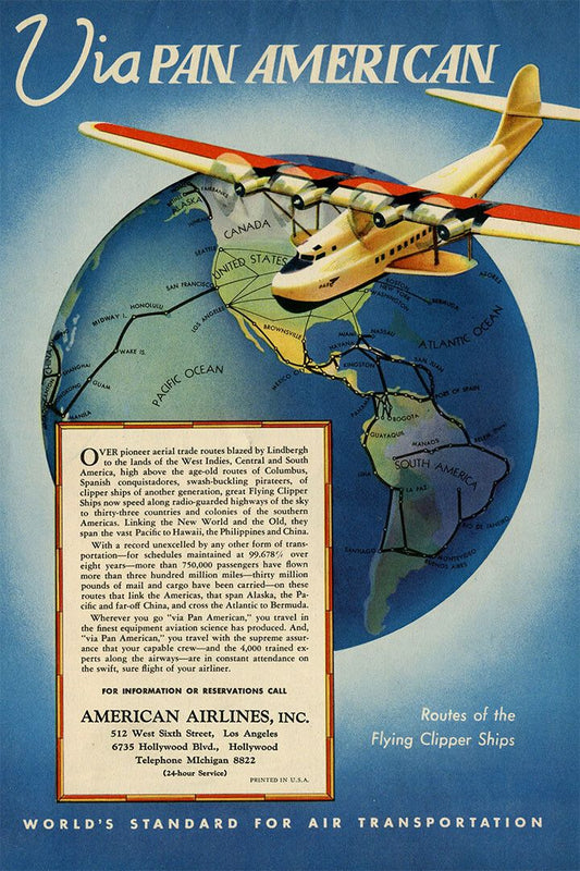 American Airlines Vintage Travel Print Jigsaw Puzzle