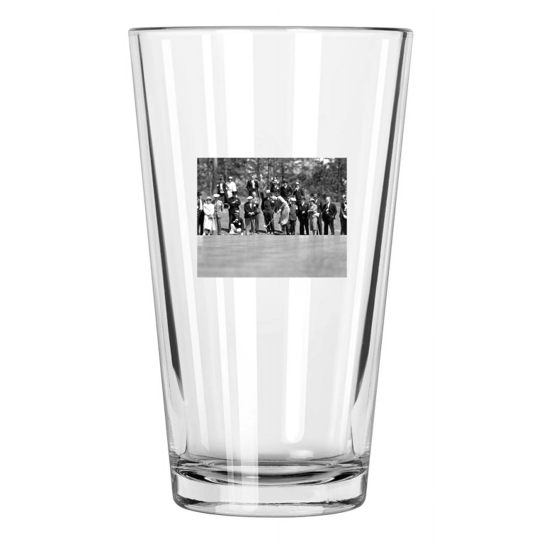 American Amateur Golfer Bobby Jones Photo Golf Augusta Pint Beer Drinking Glass