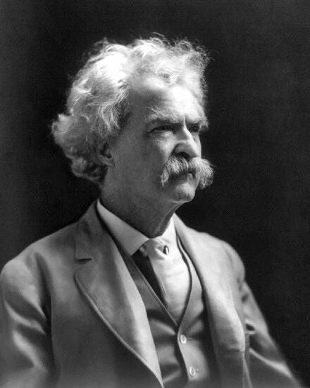 American Author Mark Twain Or Samuel Clemens Glossy Magnet Print Portrait