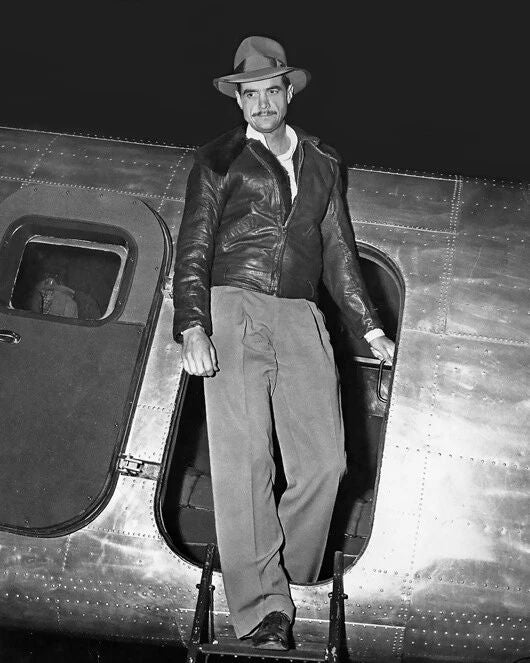 American Aviator Howard Hughes Glossy Keychain Print Airplane Keychain