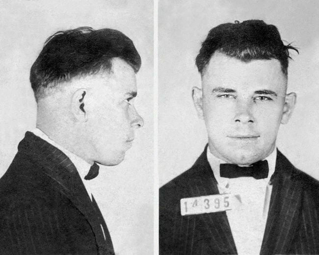 American Bank Robber John Dillinger Glossy Keychain Mugshot Keychain