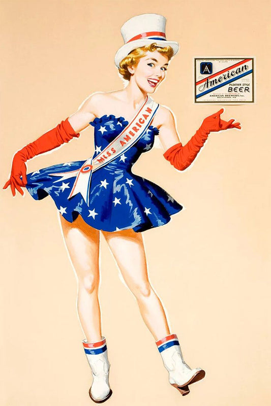 American Beer Miss America Vintage Advertising Beer Wine Jigsaw Puzzle
