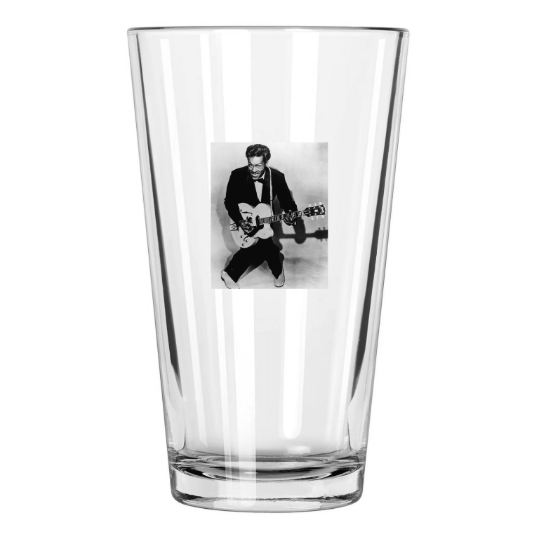 American Blues Singer Chuck Berry Photo Music Guitarist Pint Beer Drinking Glass