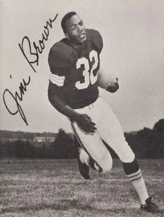 American Football Player Jim Brown Facsimile Autograph Picture Magnet Print