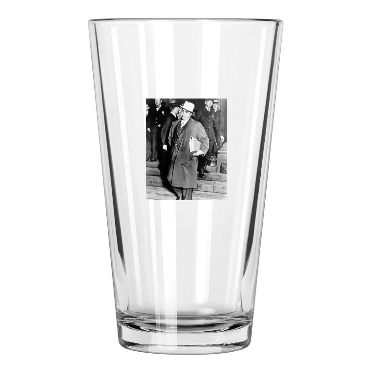 American Gangster, Mobster Al Capone Criminal Mob Reprint Pint Beer Glass