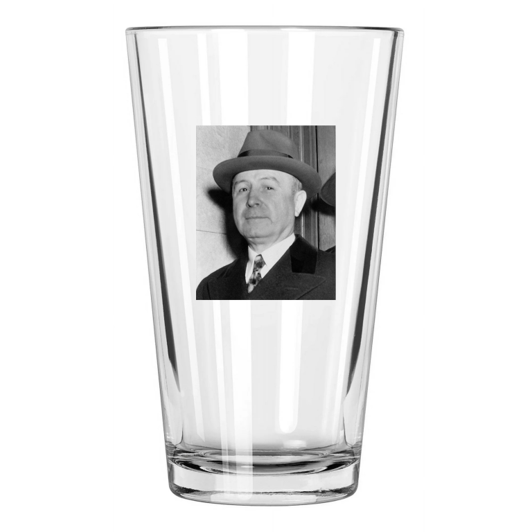 American Gangster Mobster Johnny Torrio Photo Vintage Pint Beer Drinking Glass