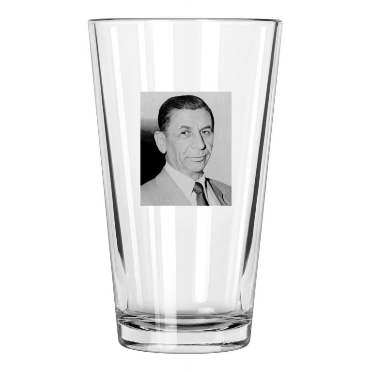 American Gangster, Mobster Meyer Lansky Criminal Mob Reprint Pint Beer Glass