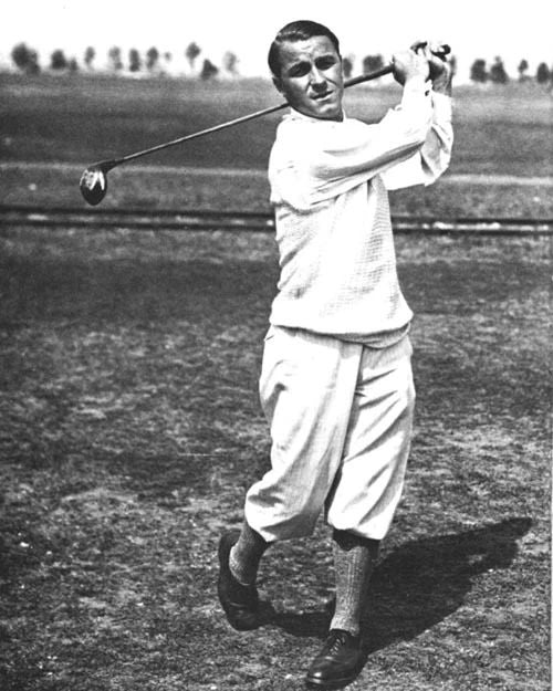 American Golfer Gene Sarazen Glossy Keychain PGA Swing Glossy Print
