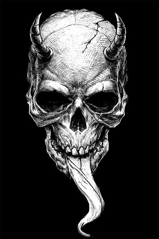American Hardcore Skull Artwork Painting Jigsaw Puzzle