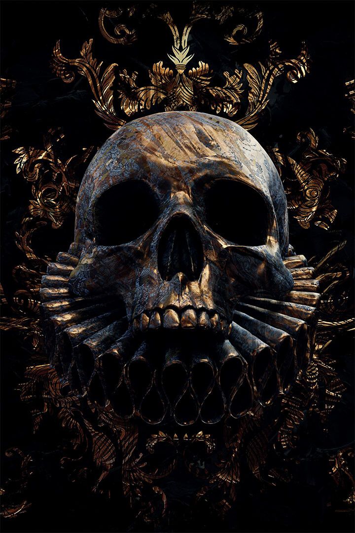 American Hardcore Skull Fantasy Painting Wall Art Home Decor Poster