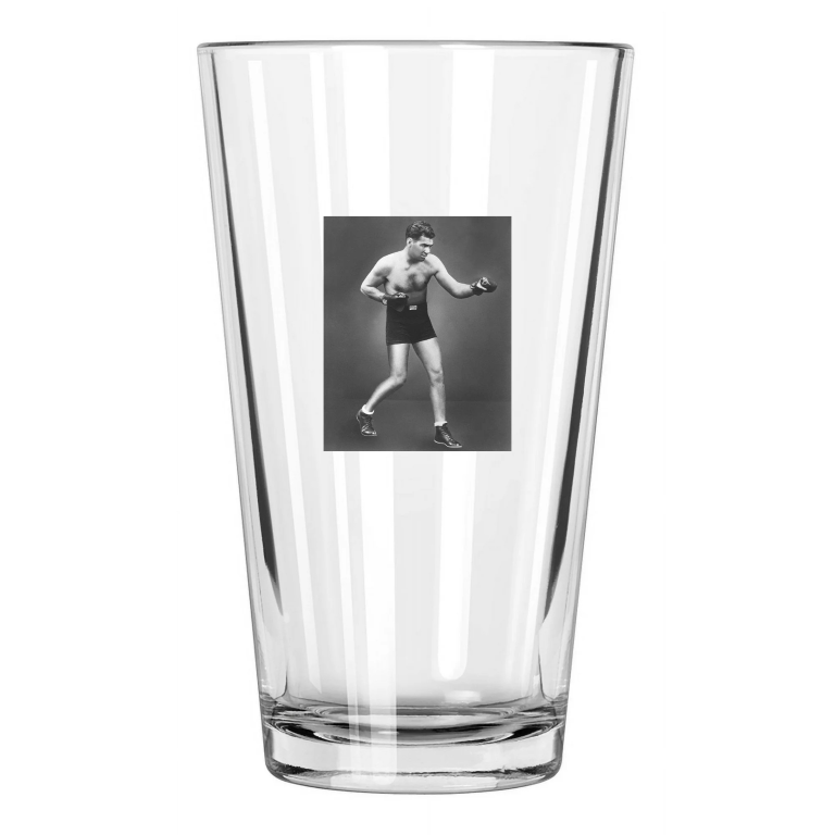 American Heavyweight Boxer Jack Dempsey Boxing Pose 2 Pint Beer Drinking Glass