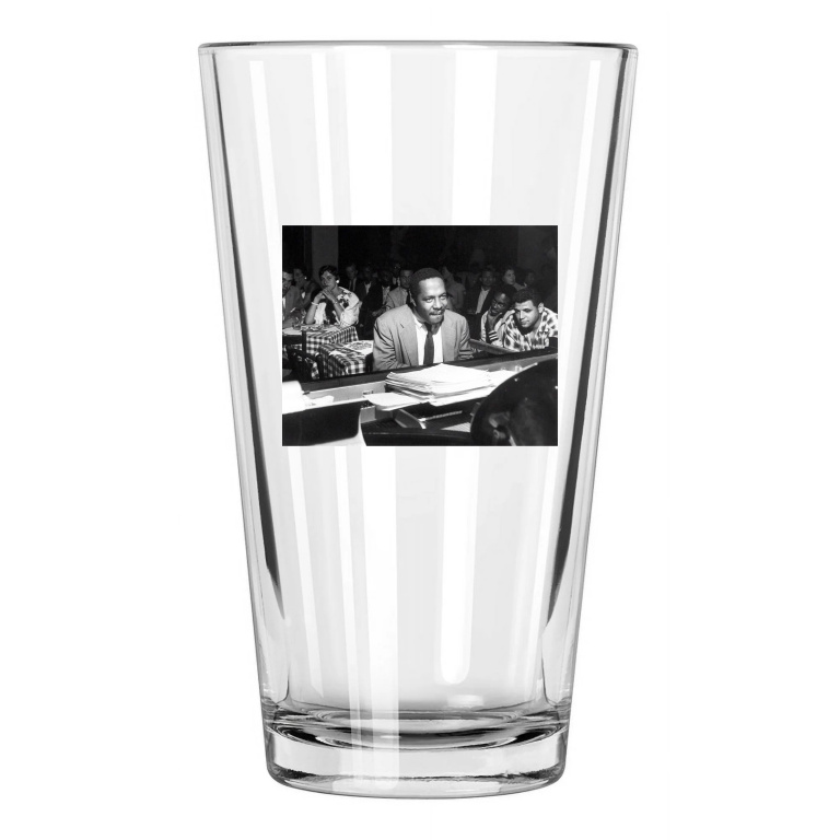 American Jazz Pianist Bud Powell Photo Composer Music Pint Beer Drinking Glass