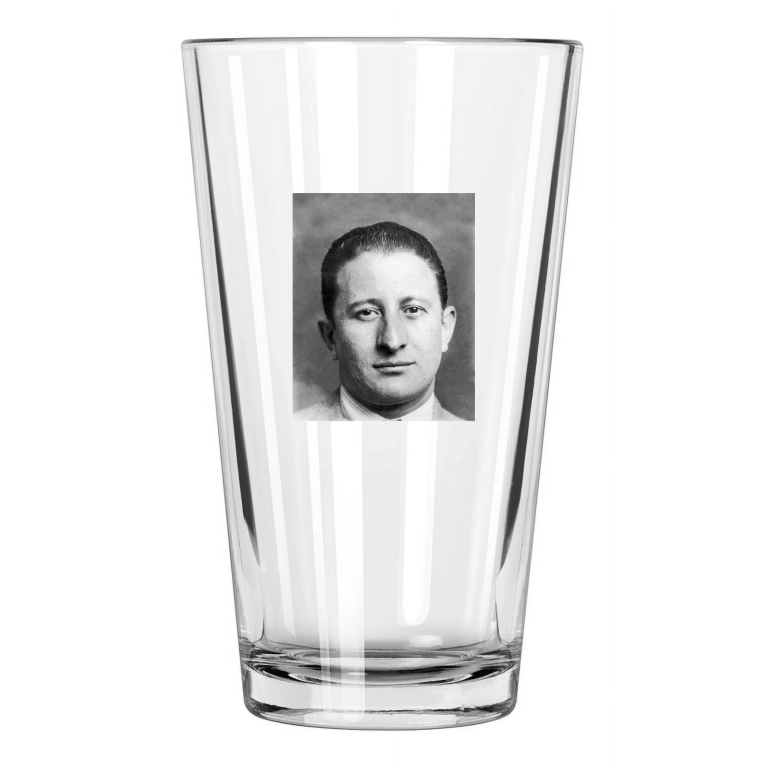 American Mafia Mobster Carlo Gambino Photo Gangster Pint Beer Drinking Glass