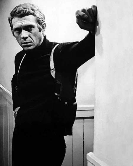 American Movie Actor Steve Mcqueen 'Bullitt' Glossy Keychain Keychain