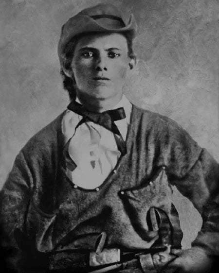 American Outlaw Jesse James Vintage Magnet Portrait Magnet Bank Robber Print