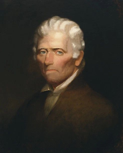 American Pioneer Daniel Boone Glossy Keychain Folk Heroe Print Painting Keychain