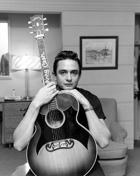 American Singer Johnny Cash Glossy Keychain Country Music Keychain 1