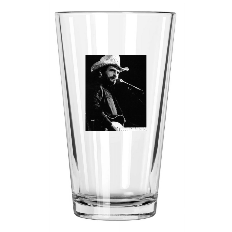 American Singer Merle Haggard Photo Country Music 1 Pint Beer Drinking Glass