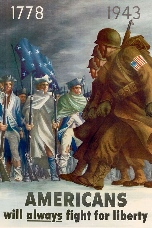 Americans Will Always Fight For Liberty 1940 Wwii Army War Jigsaw Puzzle
