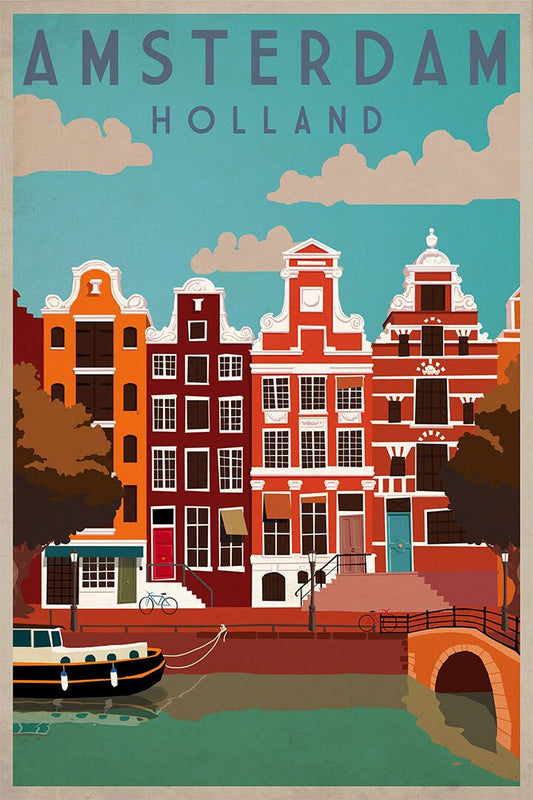 Amsterdam Netherlands Old Advertisement Print Jigsaw Puzzle