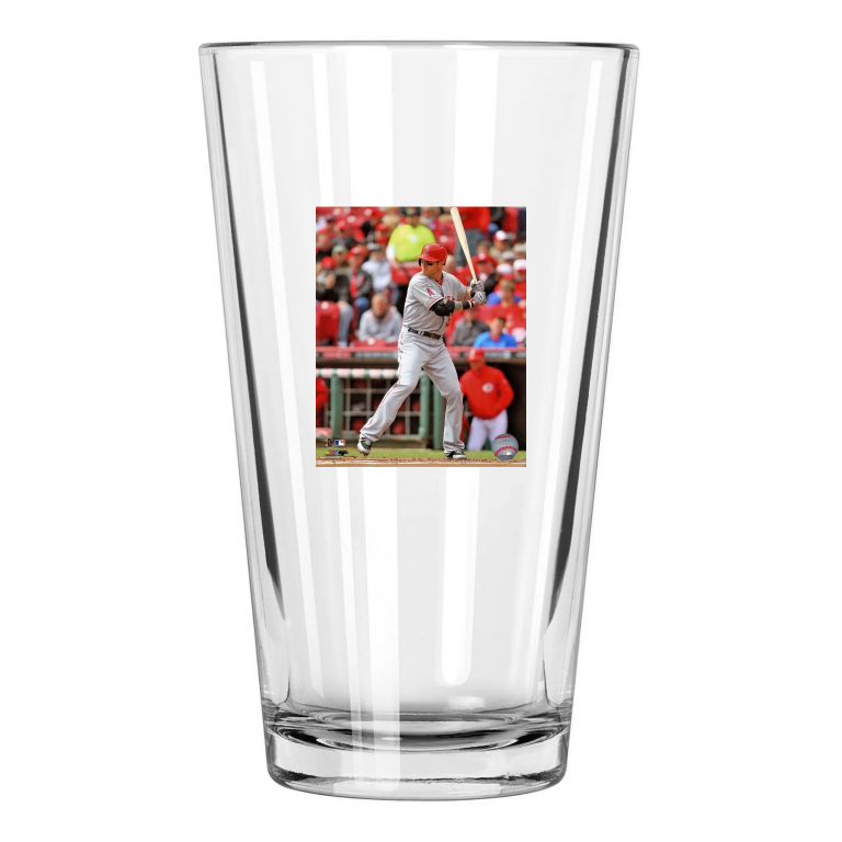 Anaheim Angels Josh Hamilton Photo Batting Pint Beer Drinking Glass