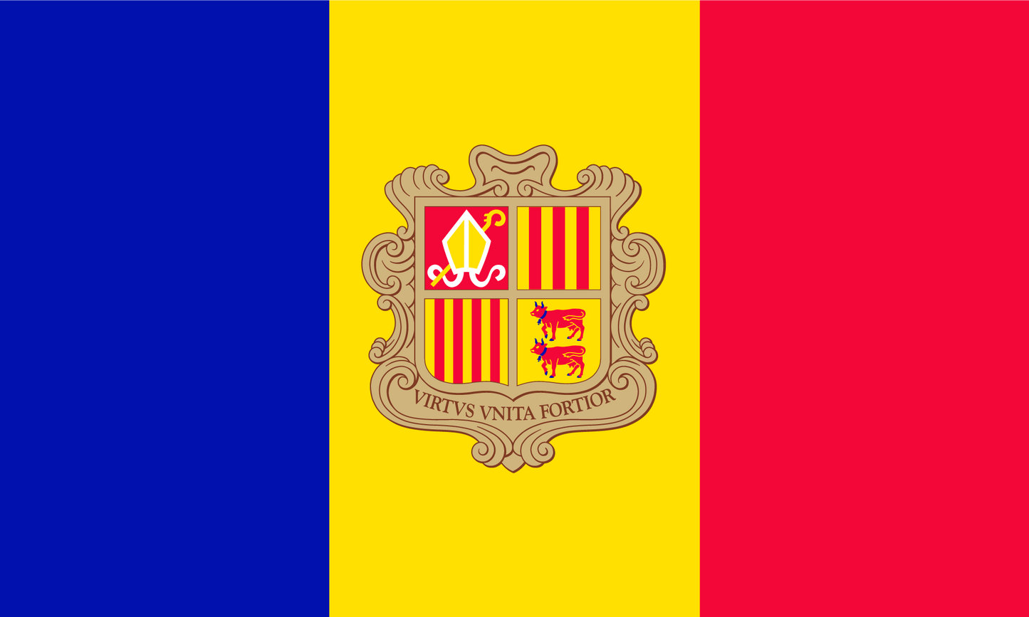 Andorra Flag Keychain