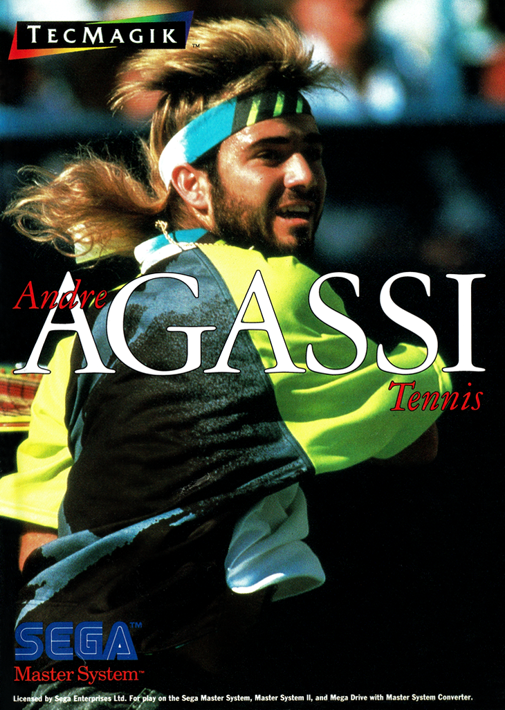Andre Agassi Tennis Sega Master System Print Poster