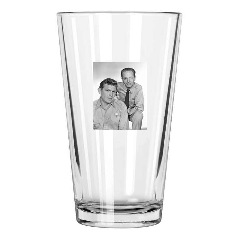 Andy Griffith Show Photo Andy Griffith And Barney Fife Pint Beer Drinking Glass