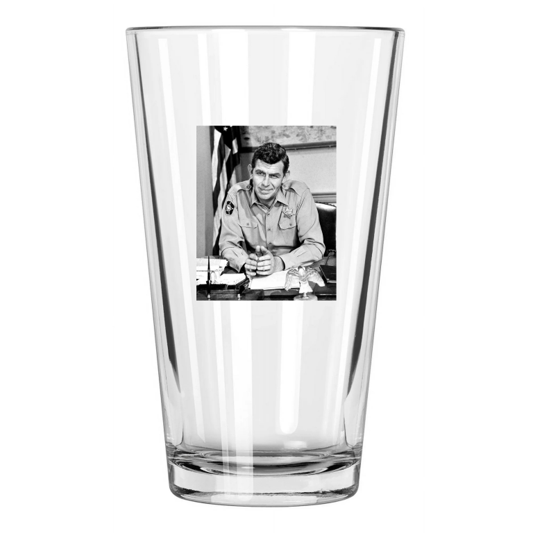 Andy Griffith Show Starring Andy Griffith Photo Actor Pint Beer Drinking Glass