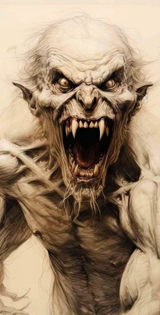 Angry Monster Illustration Print Poster