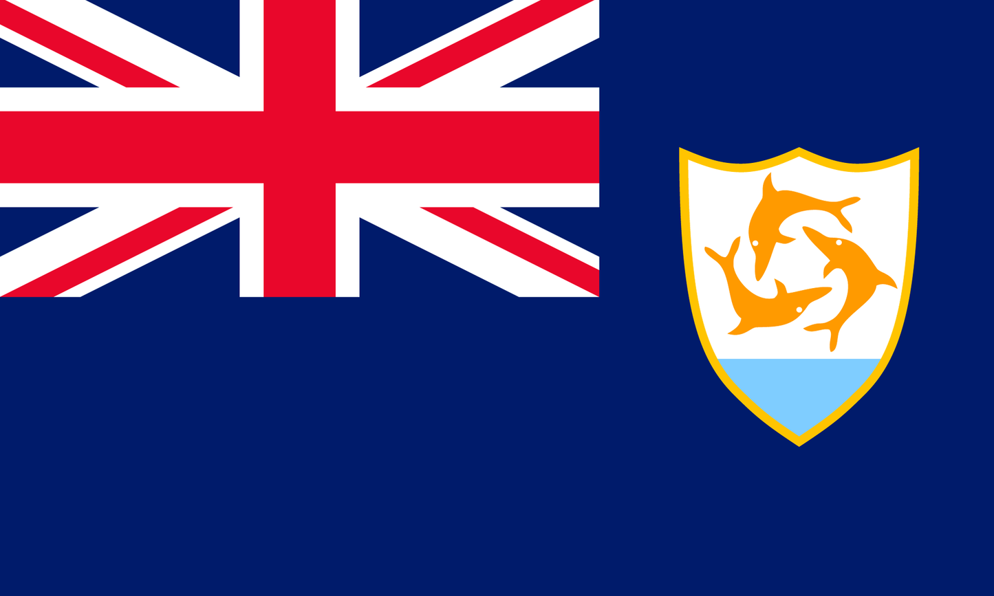 Anguilla Flag Print Poster