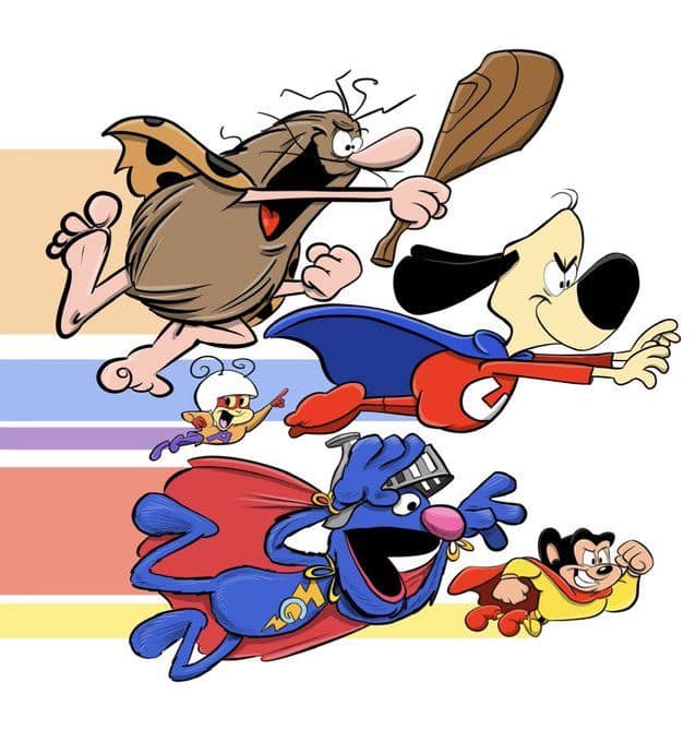 Animated Characters Running Print Poster