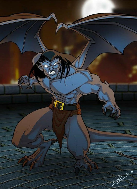 Animated Gargoyle Portrait Print Poster