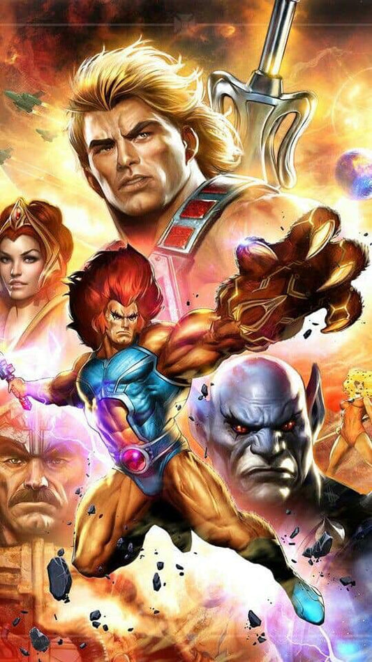 Animated Hero Collage Print Poster