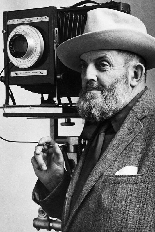 Ansel Adams Next To His Camera Painting Print Jigsaw Puzzle