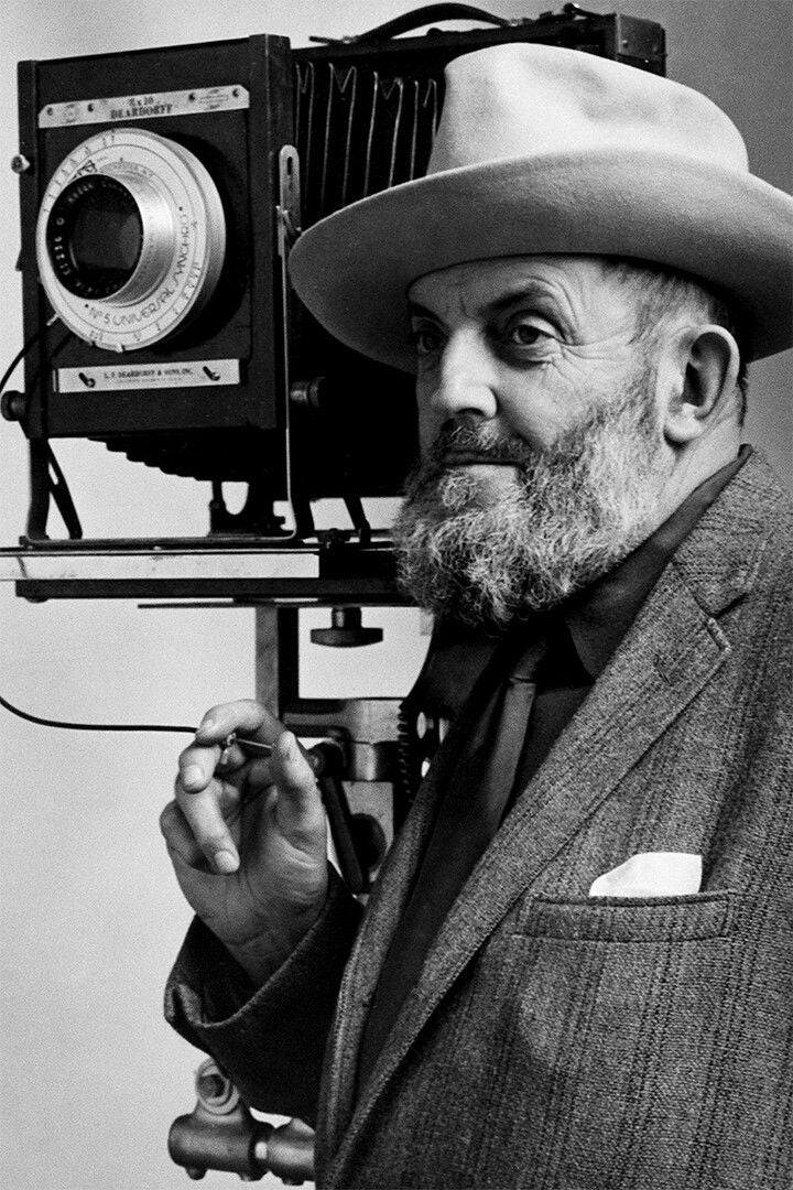 Ansel Adams Next To His Camera Print Jigsaw Puzzle