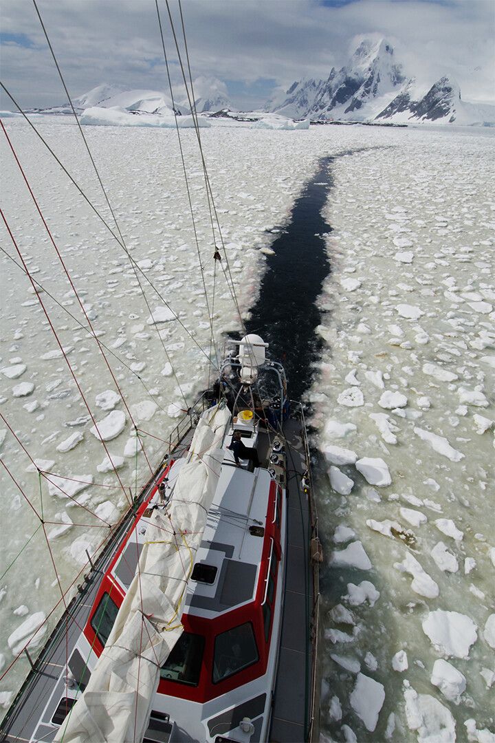 Antarctic Sailing Expedition In A Squall Print Jigsaw Puzzle