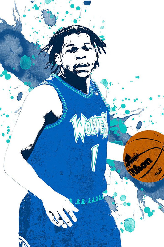 Anthony Edwards Minnesota Timberwolves Basketballer Player Jigsaw Puzzle