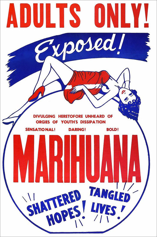 Anti Marijuanna Vintage Woman Print Canvas Jigsaw Puzzle