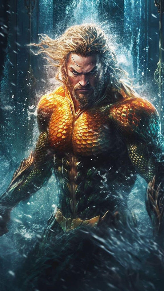 Aquaman Action Portrait Print Poster