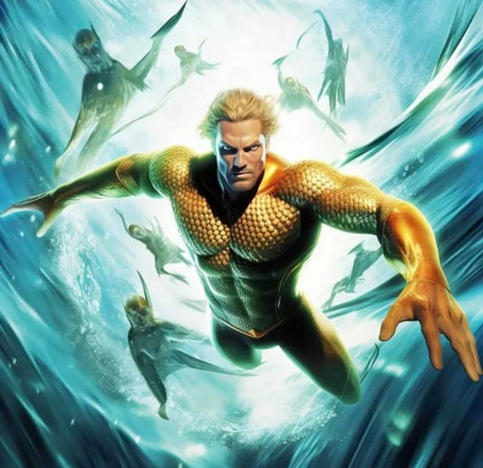 Aquaman Action Scene Print Poster