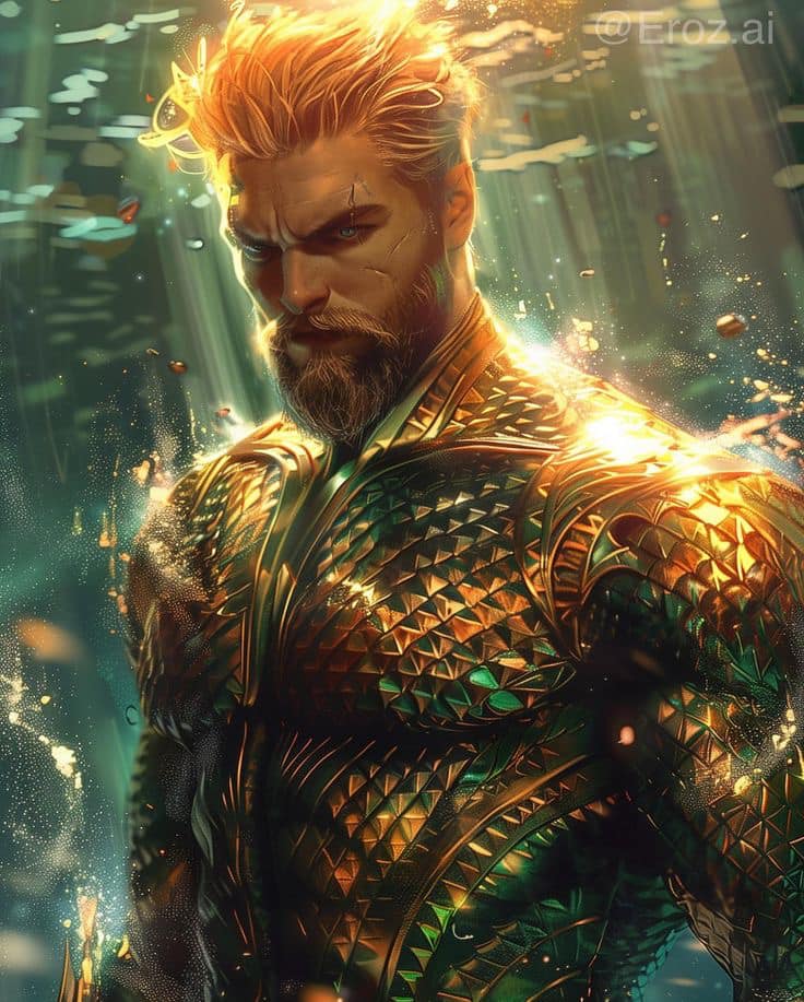 Aquaman Hero Portrait Print Poster