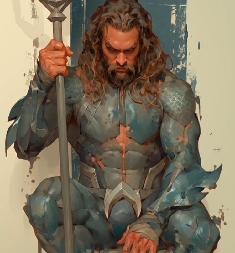 Aquaman Portrait Artwork Print Poster