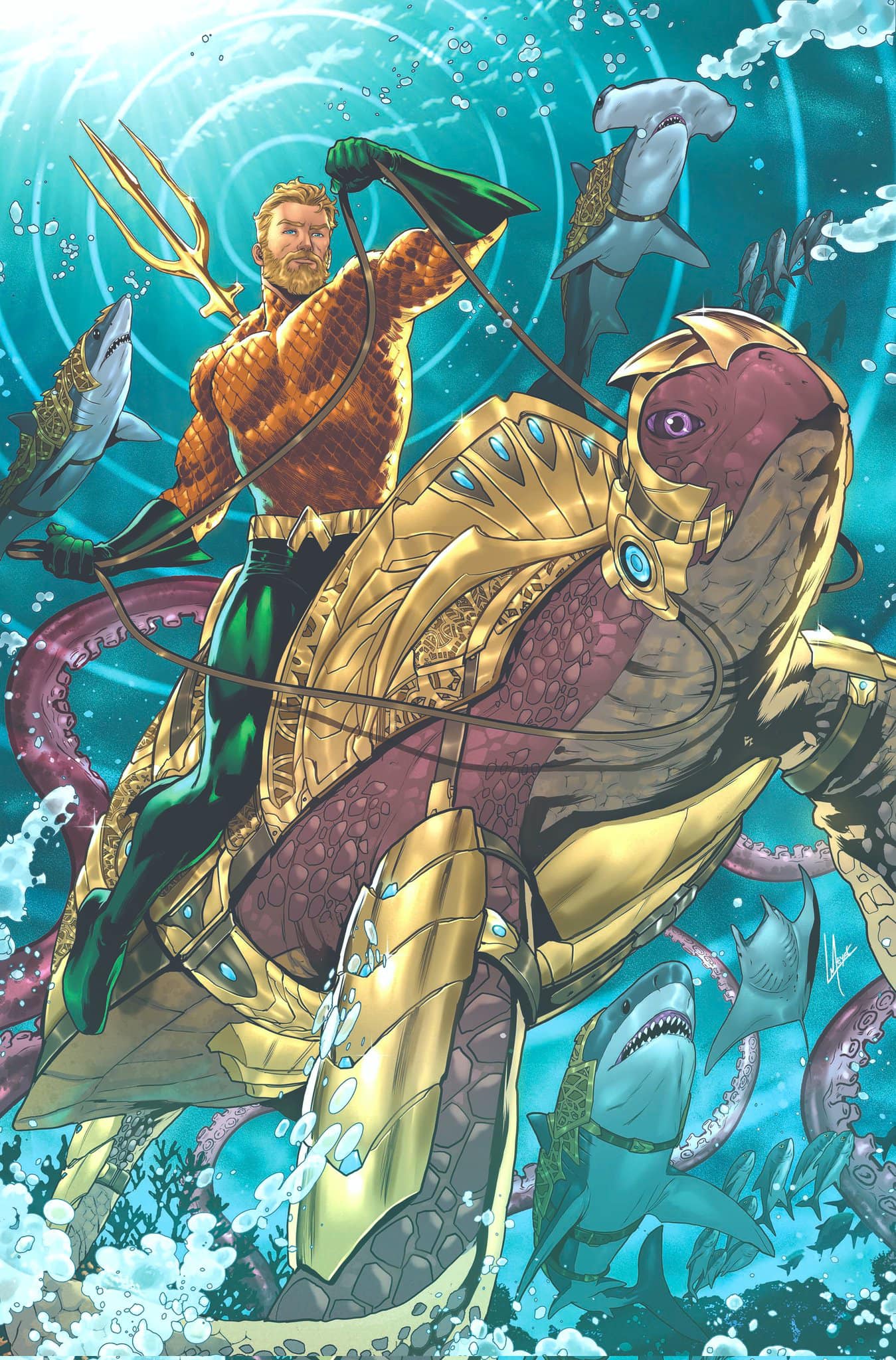 Aquaman Underwater Adventure Print Poster