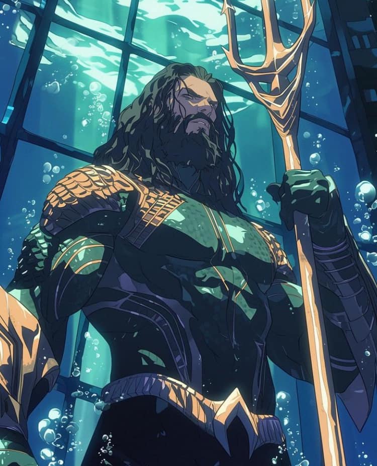 Aquaman Underwater Portrait Print Poster