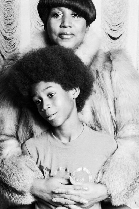 Aretha Franklin And Son Kecalf Musician Print Jigsaw Puzzle